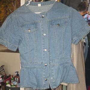 SHEIN Light Blue Denim Jacket